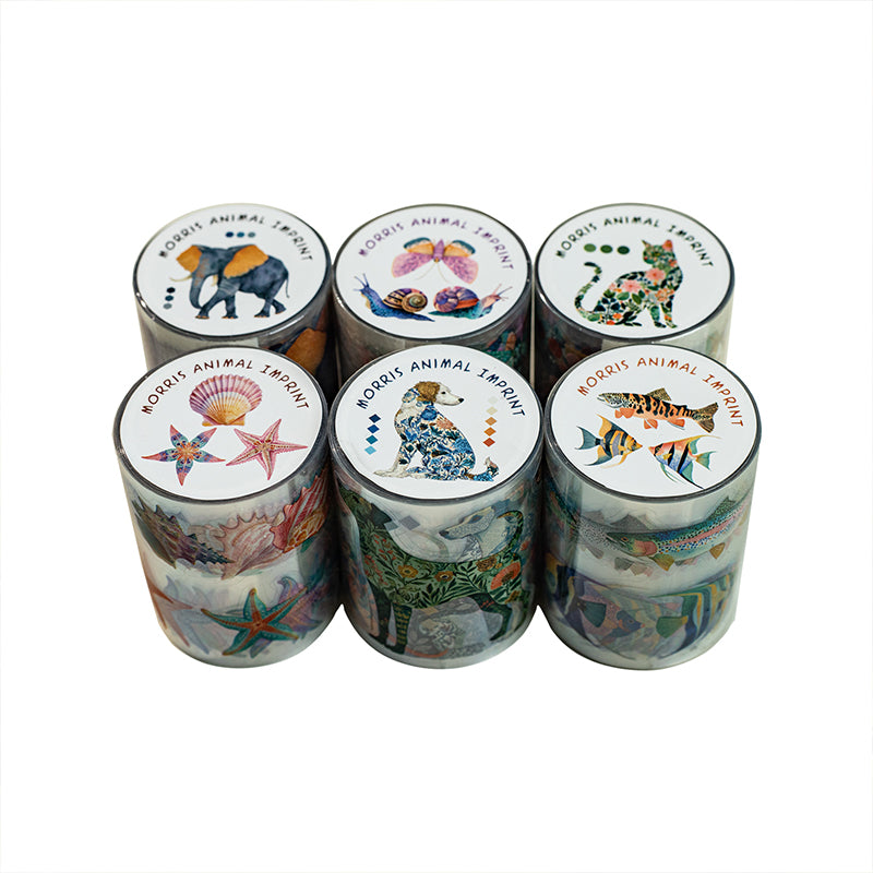 Maurice Animal Imprint Series Die Cutting PET Tape featuring animal designs for journaling, scrapbooking and collage
