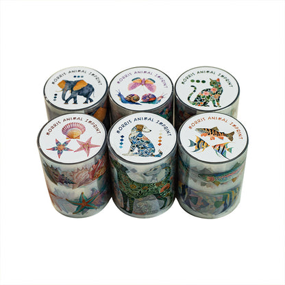 Maurice Animal Imprint Series Die Cutting PET Tape featuring animal designs for journaling, scrapbooking and collage