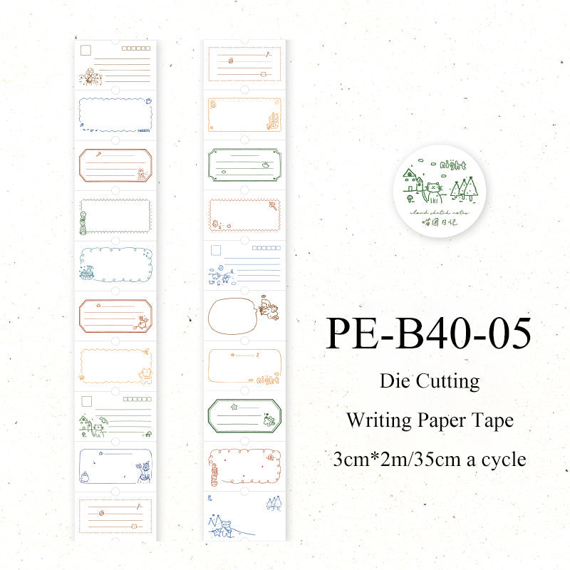 Sweetheart Imprint Series Die Cutting Writing Paper Tape
