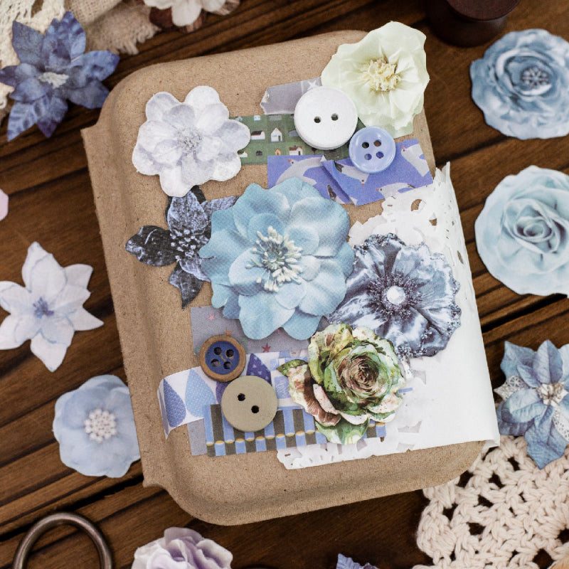 Flower Cutting Old Treasures Series Sticker featuring old, and flower designs for journaling, scrapbooking and collage