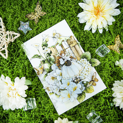 Small Garden Die Cutting Washi/Shell Light PET Tape featuring garden, and light designs for journaling, scrapbooking and collage
