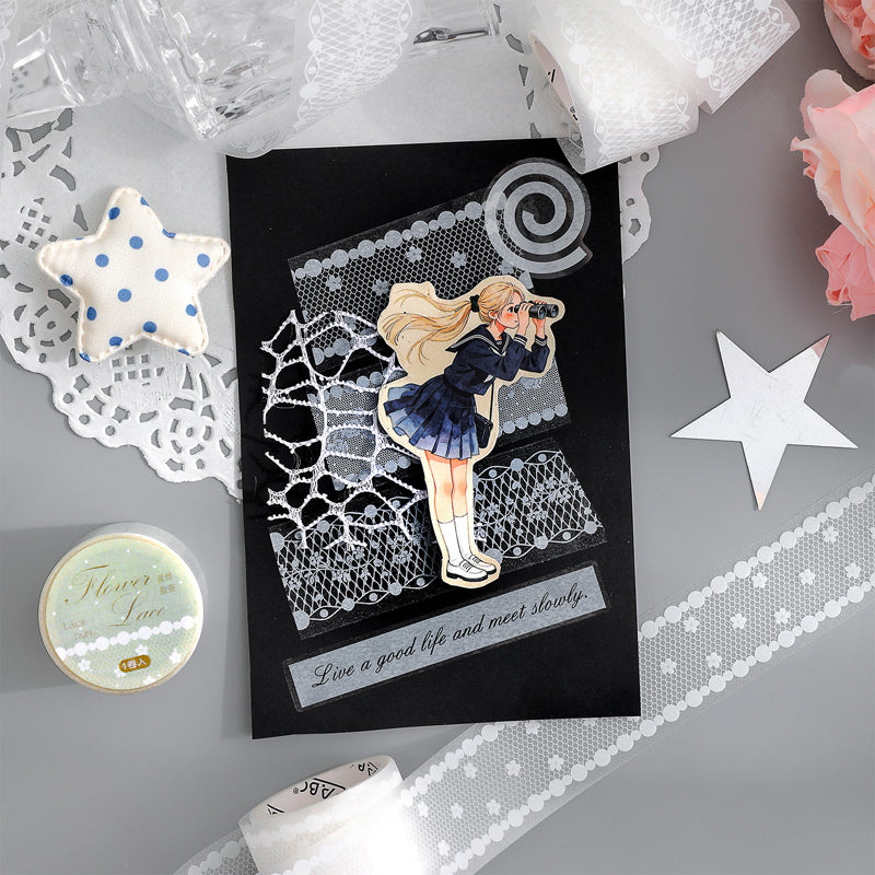 Lace Markings Series Flash Sand PET Tape