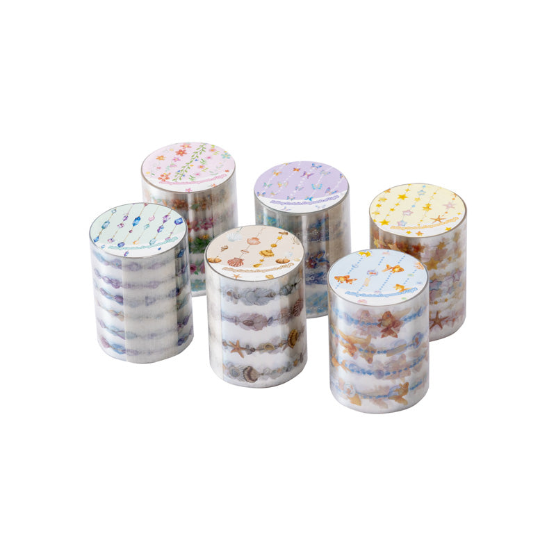 Curtain Fragmented Light Series PET Tape featuring light designs for journaling, scrapbooking and collage