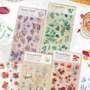 Spring Floral Shadow Sticker Sheet – Aesthetic Journaling & Scrapbook Sticker