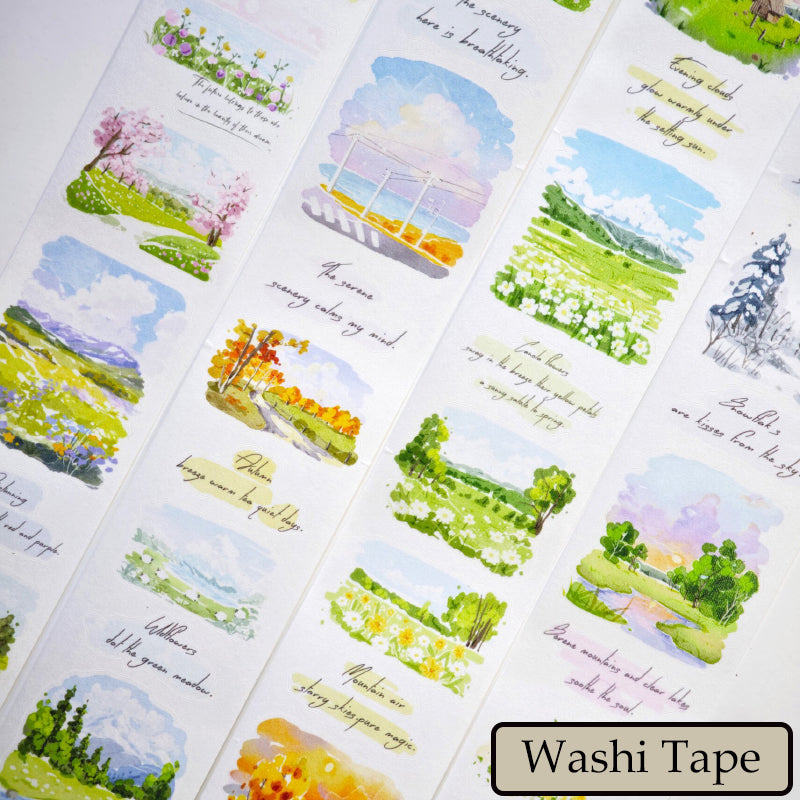 Whole Roll 4cm*5m Flower Ravine Cottage Die Cutting Washi/PET Tape