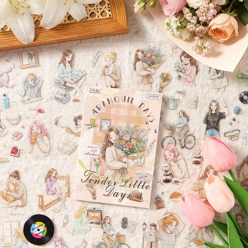 Continuous Time Series Sticker Book featuring book designs for journaling, scrapbooking and collage