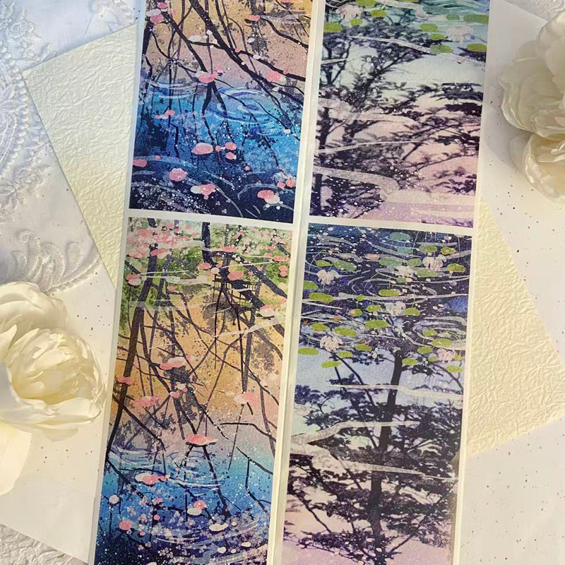 6.5cm*200cm Exploring shadows Washi Tape featuring shadow designs for journaling, scrapbooking and collage