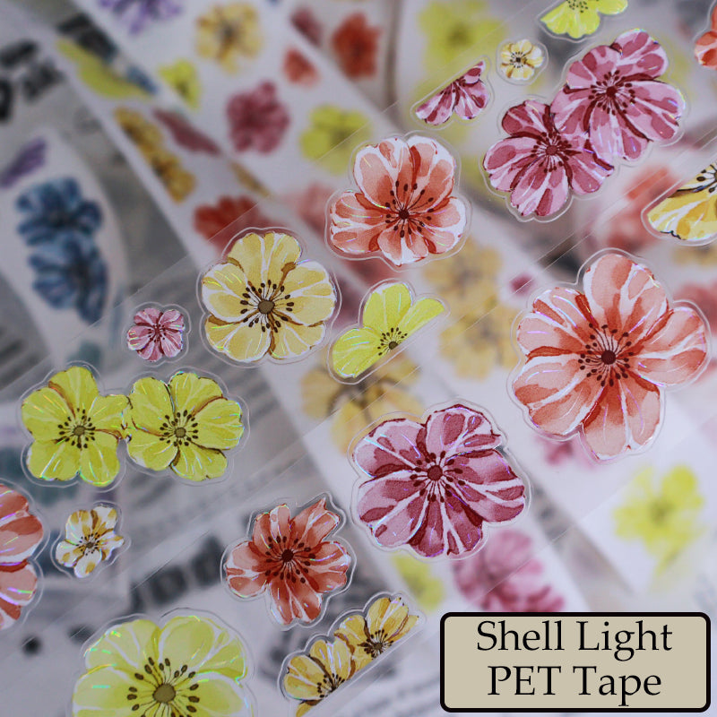 Flower bloom Die-Cutting Washi Tape - Whole Roll 3.5cm×4m