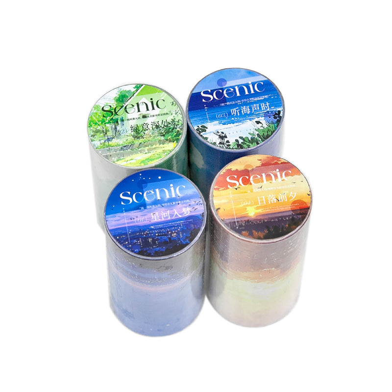 Letter of Scenic Series Washi Tape featuring letter designs for journaling, scrapbooking and collage