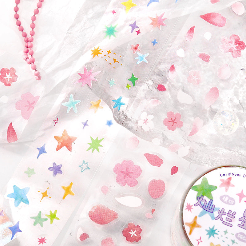 Variegated Small Fragment Series Die Cutting PET Tape for journaling, scrapbooking and collage