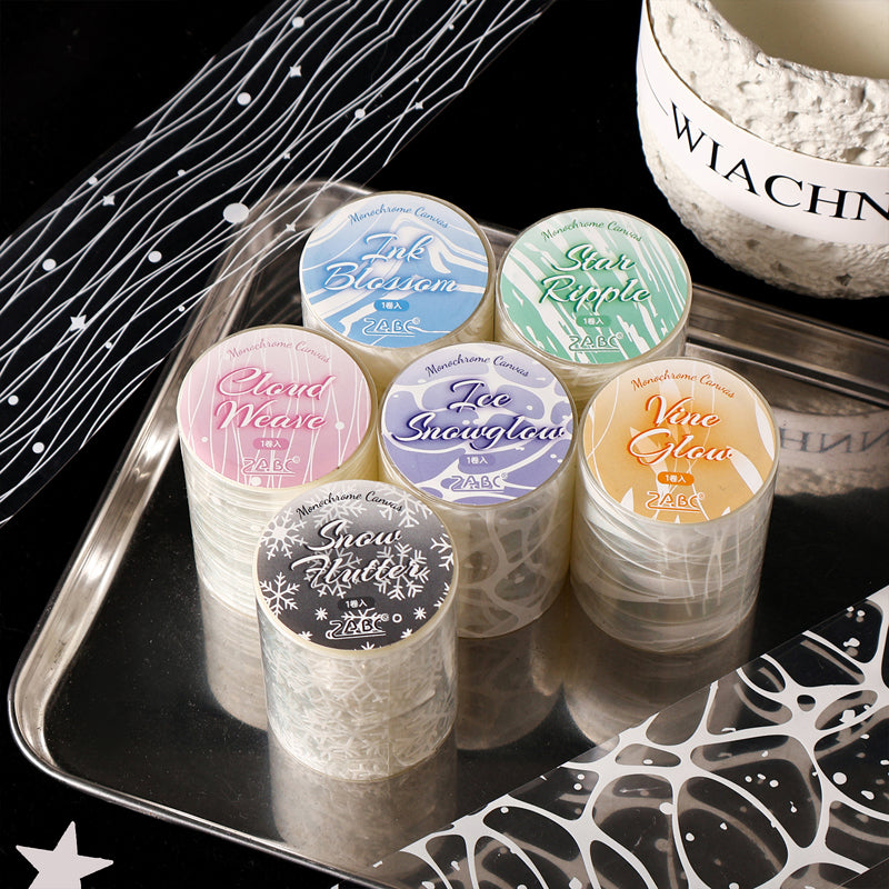 Cloud wisps Series PET Tape featuring cloud designs for journaling, scrapbooking and collage