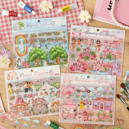 Flower Path Fantasy Journey Sticker Book