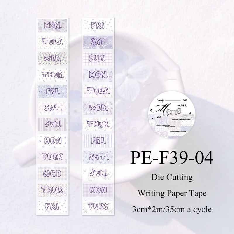 Picnic Day Memorandum Series Die Cutting Writing Paper Tape