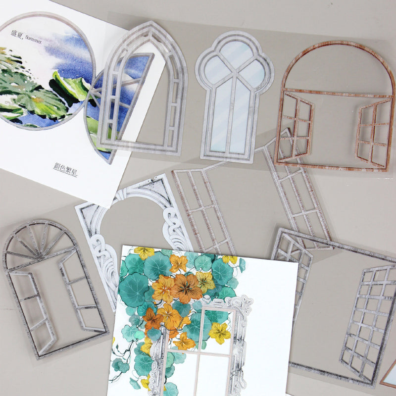 8cm*133cm Outside Window PET Tape featuring wind designs for journaling, scrapbooking and collage