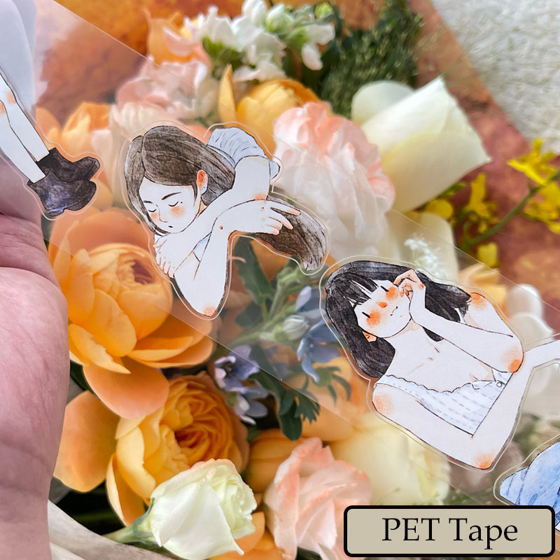 5cm*333cm Waiting Die Cutting Washi/PET/Fog PET Tape