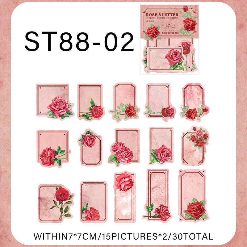 The Letters of the Rose Sticker