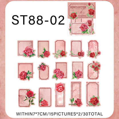 The Letters of the Rose Sticker