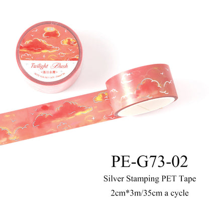 Dreaming Flowing Light Music Series Silver Stamping PET Tape