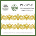 Shimmering Lace Series Gold Stamping PET Tape