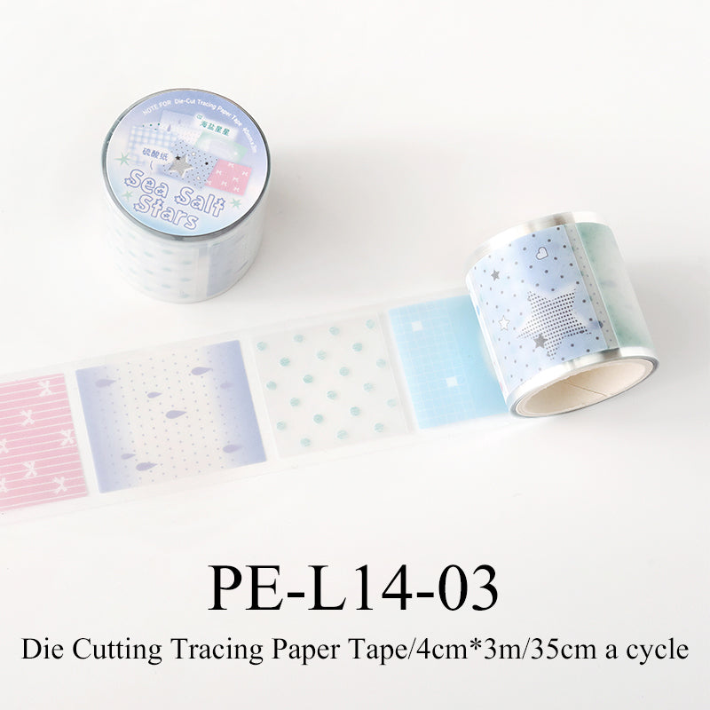 Wave Dots Series Die Cutting Tracing Paper Tape