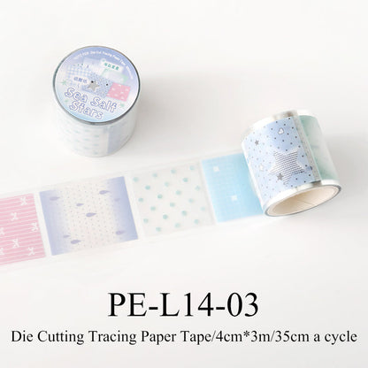 Wave Dots Series Die Cutting Tracing Paper Tape
