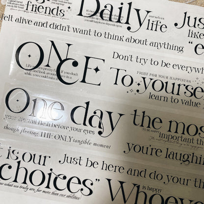 4.5cm*250cm Life Quotes PET Tape for journaling, scrapbooking and collage