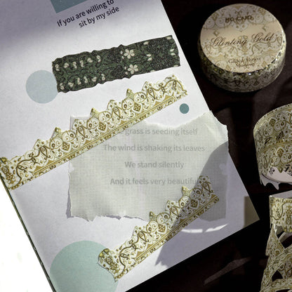 Gilded Flower Shadow Series Flash Sand Washi Tape