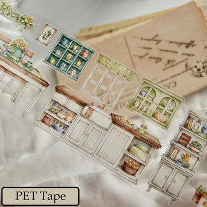 7.5cm*125cm Rural Cottage Die Cutting Washi/PET Tape
