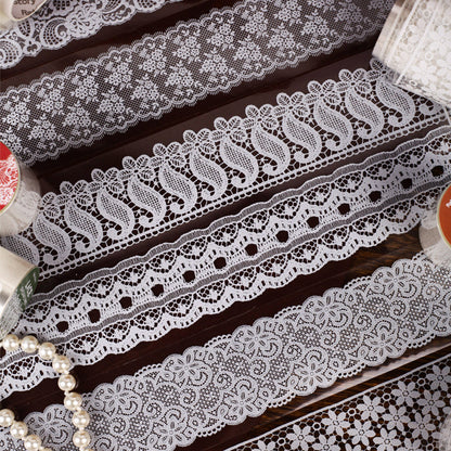 Lace Dreamland Series PET Tape featuring dream, and lace designs for journaling, scrapbooking and collage