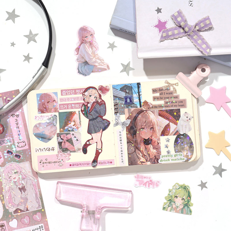 Old Memories Dreams Series Sticker Book featuring dream, old, and book designs for journaling, scrapbooking and collage