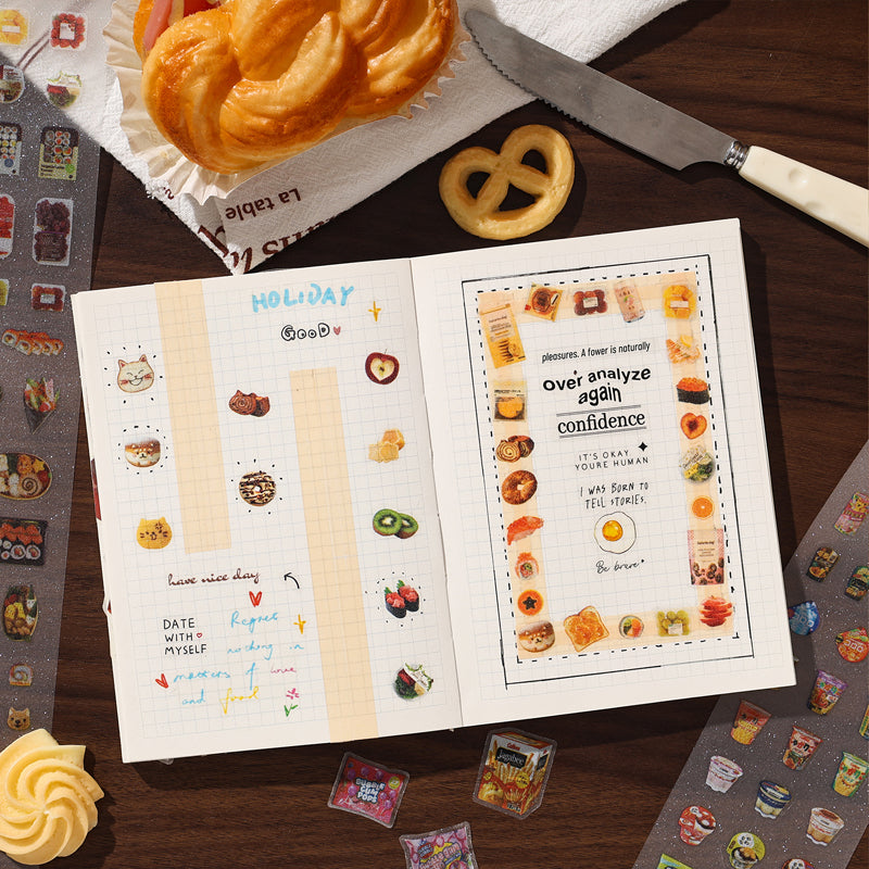 Daily Food Diary Series Die Cutting PET Tape