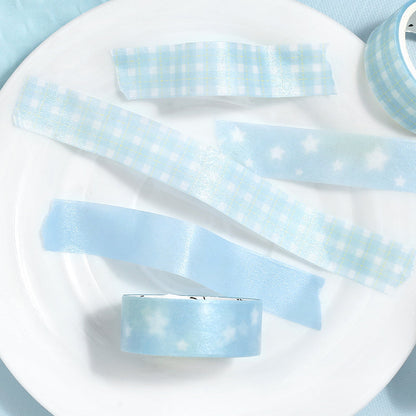 Soft Candy Diary Series Pearly Lustre Washi Tape Set featuring pearl designs for journaling, scrapbooking and collage