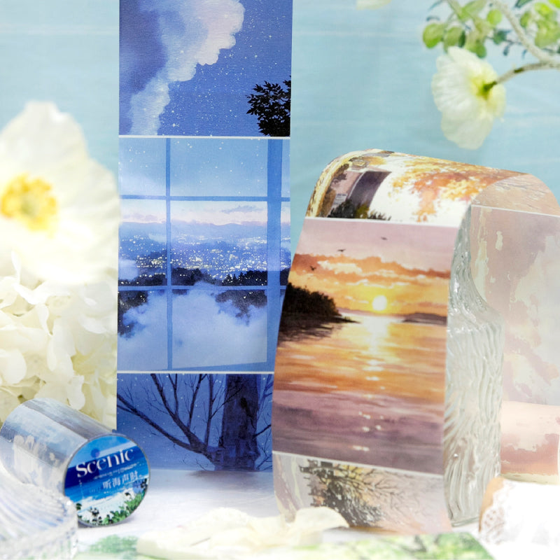 Letter of Scenic Series Washi Tape featuring letter designs for journaling, scrapbooking and collage