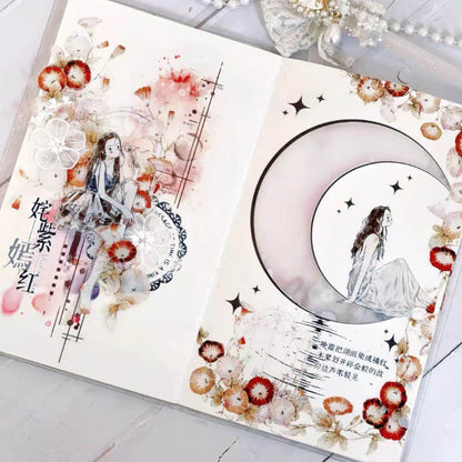5.5cm*333cm Solitary Living Period Die Cutting Washi/PET/Fog PET Tape for journaling, scrapbooking and collage