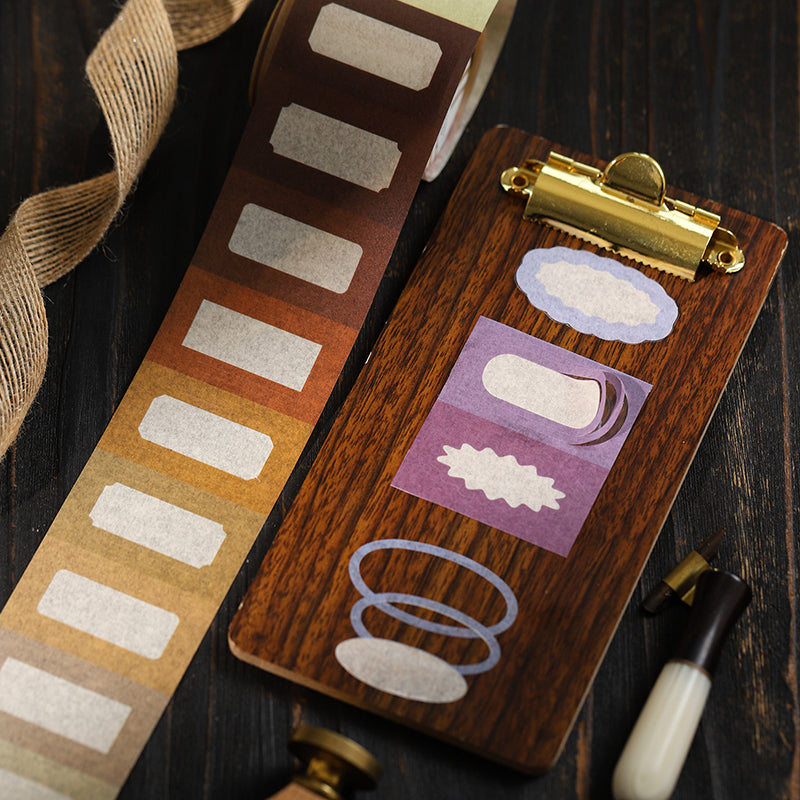 Round And Round Series Die Cutting Washi Tape for journaling, scrapbooking and collage