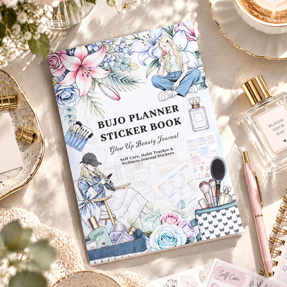 Beauty Diary Sticker Book featuring book designs for journaling, scrapbooking and collage