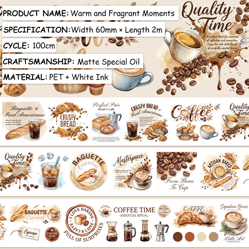 Warm Fragrant Moments Fog PET Tape for journaling, scrapbooking and collage