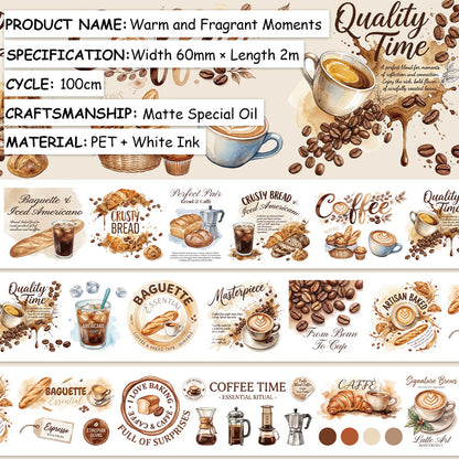 Warm Fragrant Moments Fog PET Tape for journaling, scrapbooking and collage
