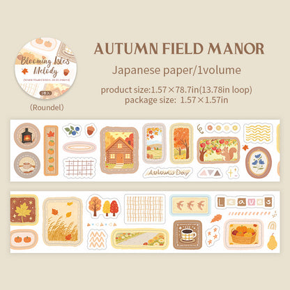 Flower Island Melodies Series Die Cutting Washi Tape