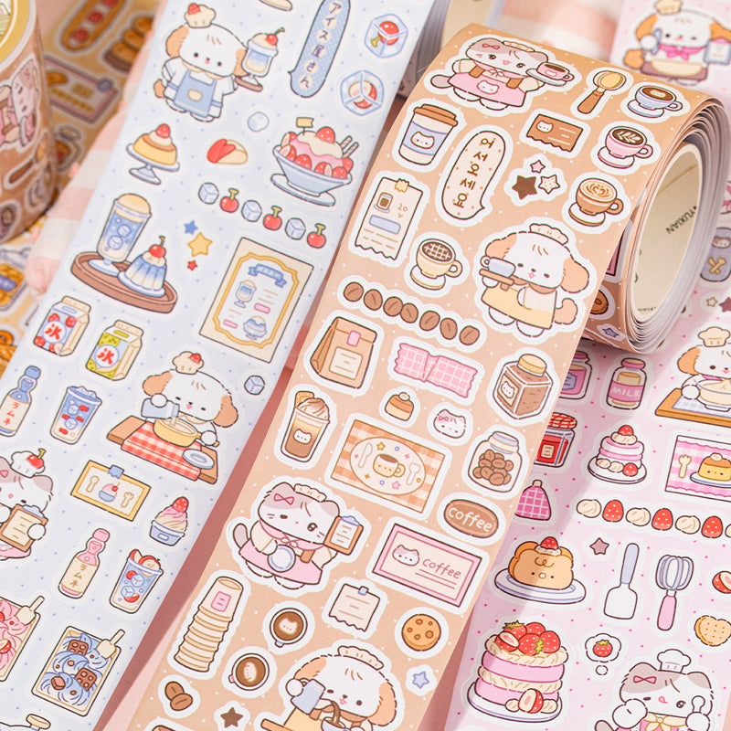 Sweet Store Manager Series Die Cutting Coated Paper Tape featuring sweet designs for journaling, scrapbooking and collage