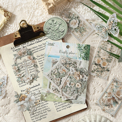 Carved Shadows Flowers Sticker