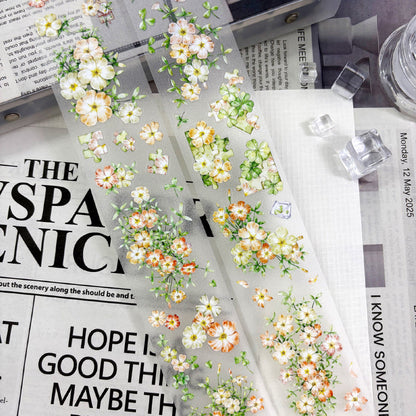 5cm*125cm Flourishing Beautiful Die Cutting Washi/PET/Flash PET Tape for journaling, scrapbooking and collage