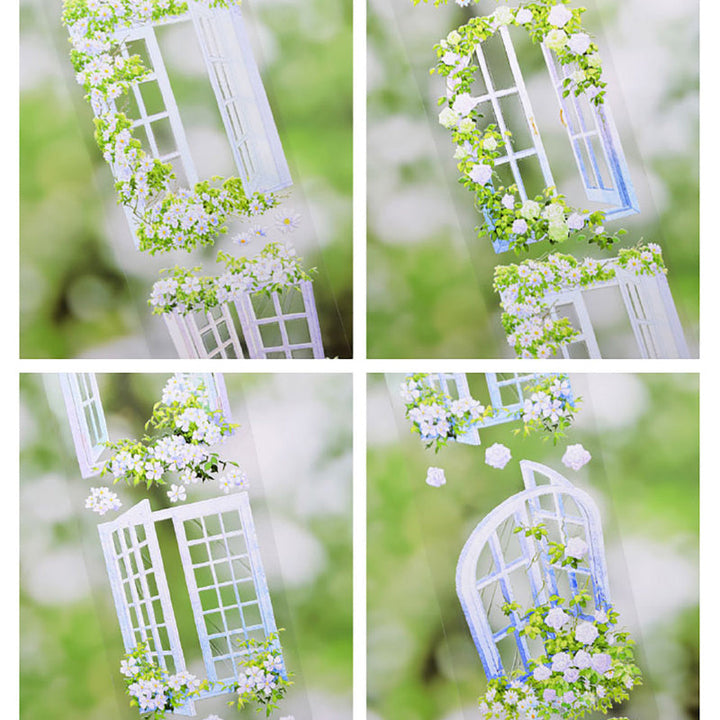 6cm*100cm Light Color Windowful Of Flowers PET Tape