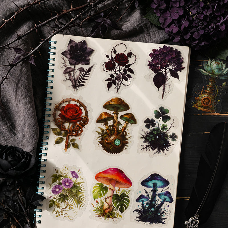 Different Flowers Record Series Sticker featuring flower designs for journaling, scrapbooking and collage