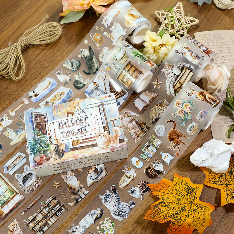Xiao mi playful Die Cutting Fog PET Tape Set for journaling, scrapbooking and collage