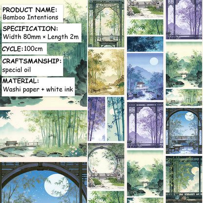 Charm Of Bamboo Washi Tape for journaling, scrapbooking and collage