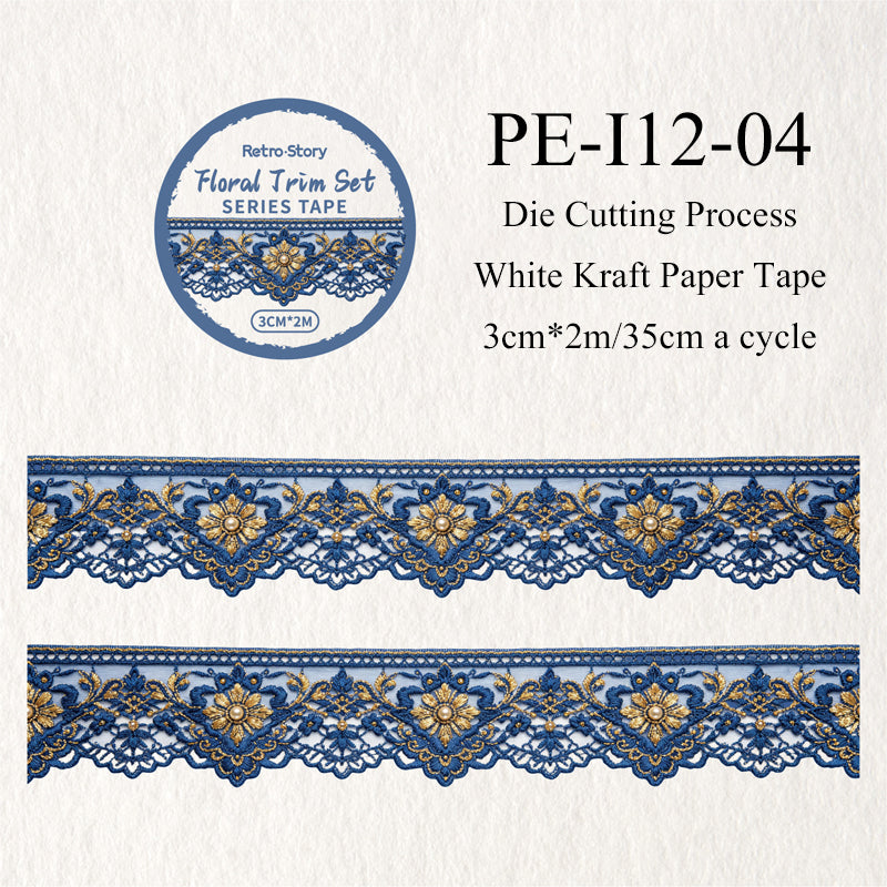 Flower Tassel Series White Kraft Paper Tape