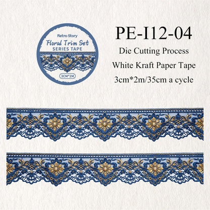 Flower Tassel Series White Kraft Paper Tape