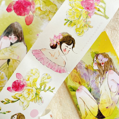 Whole Roll 6cm*5m Appearance Die Cutting Washi/PET/Fog PET Tape for journaling, scrapbooking and collage