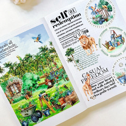 6.5cm*100cm Exploring The Jungle Die Cutting PET Tape